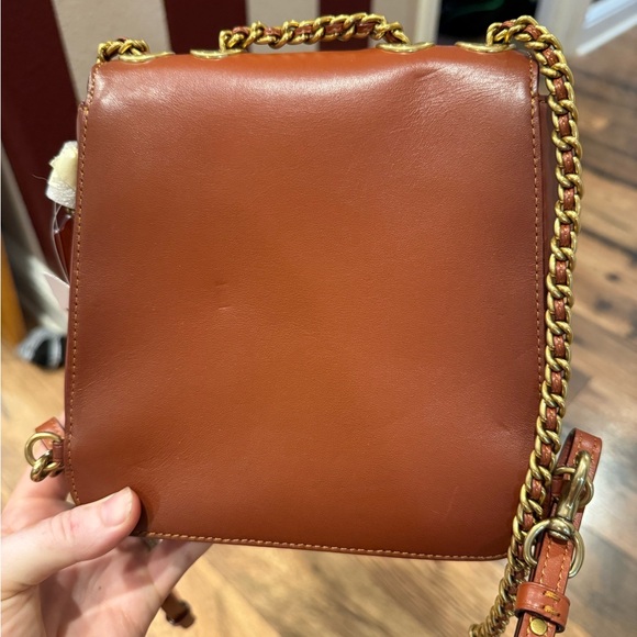 Coach Tan and Brown Crossbody Bag with Gold Accents - Picture 3 of 12